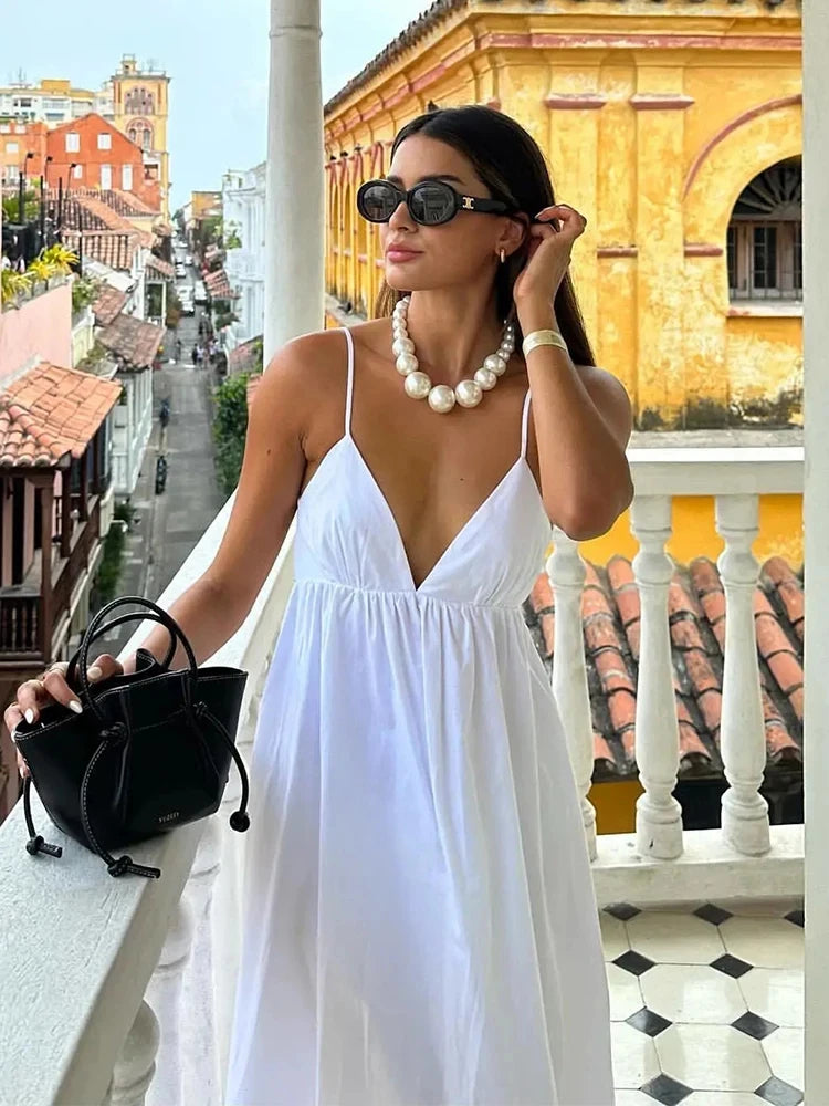 Dress Waistband V Neck