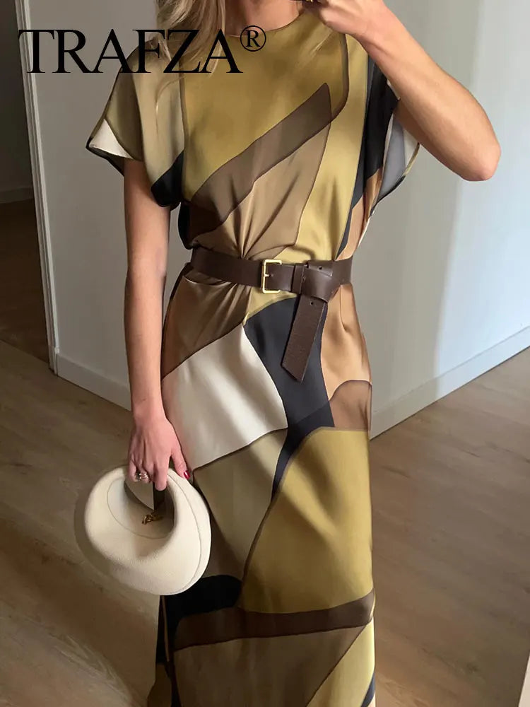 Long Dress O-Neck