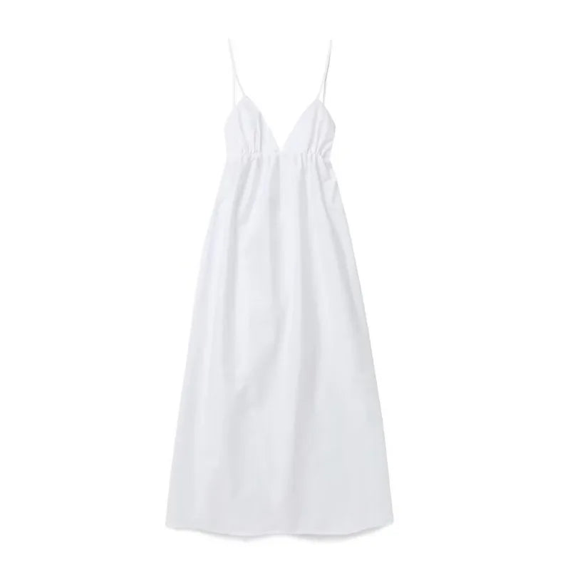Dress Waistband V Neck